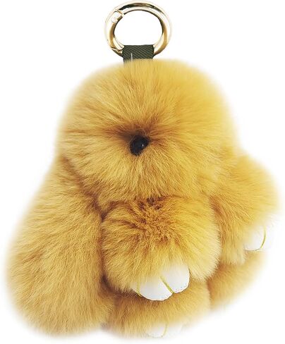 jtkdxqs Mini Bunny Keychain Artificial Rabbit Fur Plush Fluffy Key Ring Car charm for Women Girls in Saudi Arabia