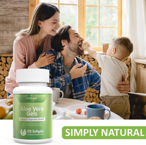 Aloe-Vera Pure-Gels Mini-Softgel Vegetarian-Supplement - 120Capsules Organic Aloe Vera Highly Concentrated Aloe Leaf Supplement for Digestive Support Non-GMO in Saudi Arabia