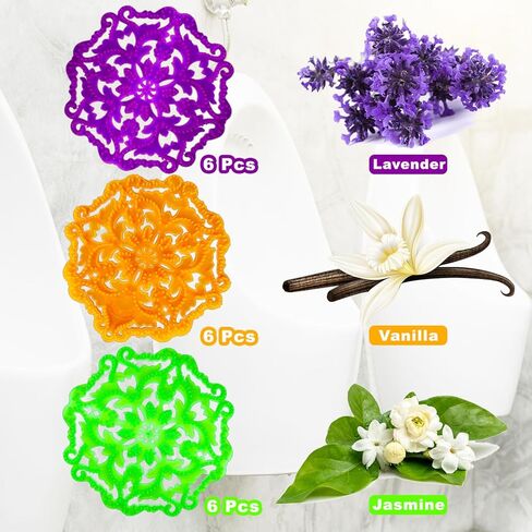 Urinal Screens Deodorizer 18 Pack, Fresh Scented Urinal Screen, Urinal Deodorizer, Anti Splash Scented Urinal Cakes for Home, School, Mall Restrooms in Kuwait