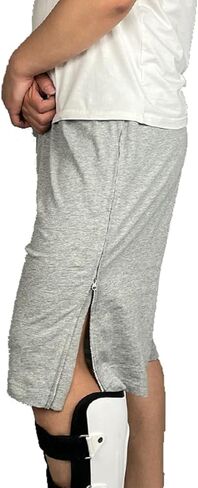 Two-Way Side Zipper Bedridden Patient Clothing,Patient Pants,Tear Away Pants,Soft Cotton Material,Hospital Pants for Home Care/Post Surgery/Dialysis/Elderly/Fracture/Disability/Rehab Black in Saudi Arabia