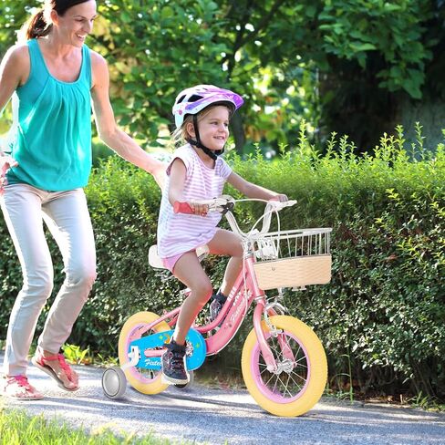 Girls Bike for 3-7 Years Old Toddlers and Kids, 12" 16" Kids Bike with Training Wheels and Basket, Kids Cycle Bikes, Multiple Colors in Saudi Arabia
