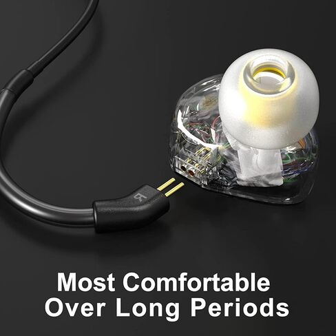 سماعة رأس Xvive T9 داخل الأذن، مشغلات محرك متوازن مزدوج، صوت واضح ومفصل، كابل قابل للفصل in Kuwait