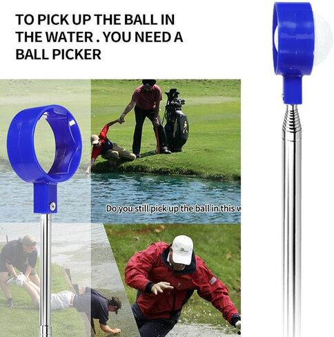 CALIDAKA Golf Ball Retriever for Water Telescopic,Stainless Ball Retriever Tool Golf Grabber Picker 9Ft Extendable Golf Ball Grabber Golf Gif-t for Golfers,Easy Grab Ball in Saudi Arabia