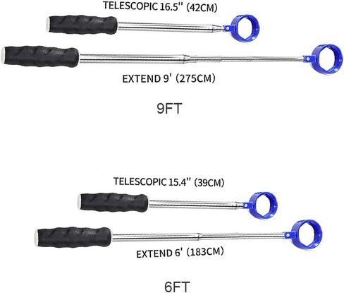 CALIDAKA Golf Ball Retriever for Water Telescopic,Stainless Ball Retriever Tool Golf Grabber Picker 9Ft Extendable Golf Ball Grabber Golf Gif-t for Golfers,Easy Grab Ball in Saudi Arabia