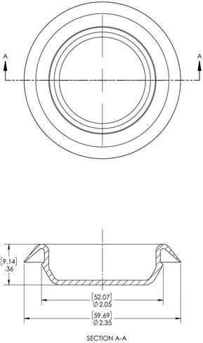 Caplugs BP-2 BP Series – Button Plug with Recessed Type Heads, 200 Pack, Black LD-PE, Hole Size 1.97-2.02" x Metal Thickness .02-.10" Plugging Holes, Auto Body, Tanks, Refrigeration Units in Saudi Arabia