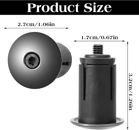 2 PCS Bike Handlebar End Caps Bike Handle Plug Aluminum Alloy Bike Handlebar Bar End Plugs Universal Styling Cap Expanding Adjustable Locking Caps for Mountain Bikes Road Bike in Saudi Arabia