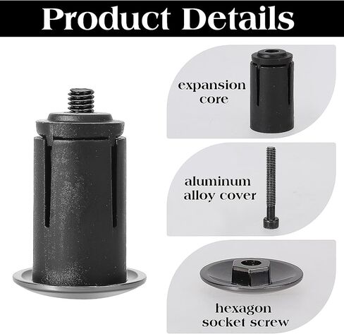 2 PCS Bike Handlebar End Caps Bike Handle Plug Aluminum Alloy Bike Handlebar Bar End Plugs Universal Styling Cap Expanding Adjustable Locking Caps for Mountain Bikes Road Bike in Saudi Arabia