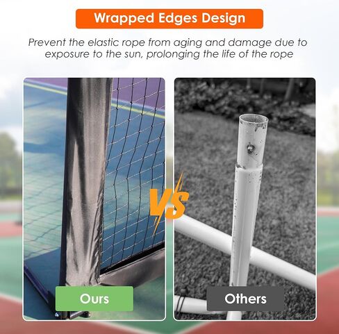 جدار ممارسة ارتداد التنس - شبكة ارتداد بطول 12 قدمًا × 6 أقدام لرياضات التنس والمضرب وكرة البيسبول، شبكة خلفية للتدريب على التنس في الفناء الخلفي والتدريب الداخلي والخارجي، أسود in Kuwait