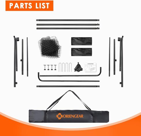 جدار ممارسة ارتداد التنس - شبكة ارتداد بطول 12 قدمًا × 6 أقدام لرياضات التنس والمضرب وكرة البيسبول، شبكة خلفية للتدريب على التنس في الفناء الخلفي والتدريب الداخلي والخارجي، أسود in Kuwait