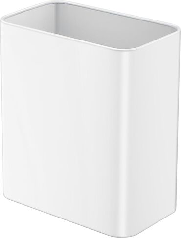 Small Metal Trash Can, 2.1 Gallon Slim Trash Can for Bathroom, Wastebasket Garbage Bin for Bedroom, Office, Kitchen, Under Sink (Matte Black) in Saudi Arabia