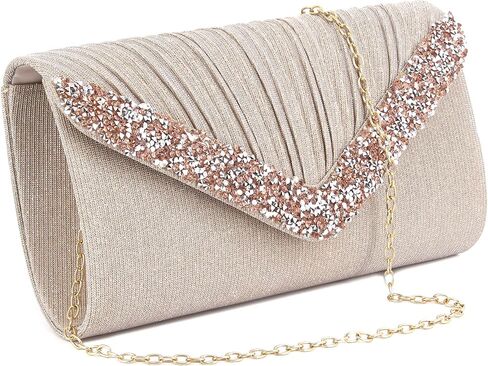 Naimo Flap Dazzling Clutch Bag Evening Bag With Detachable Chain in Kuwait