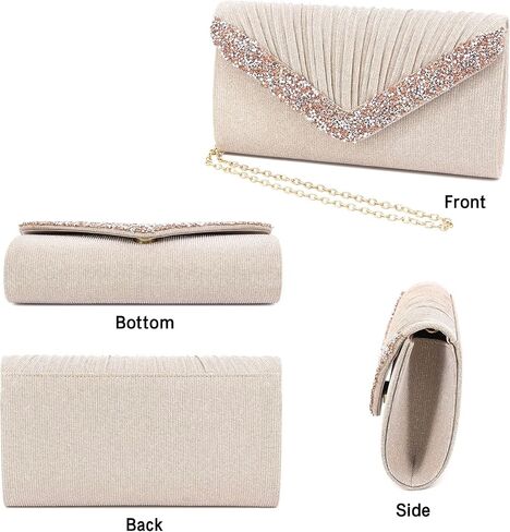 Naimo Flap Dazzling Clutch Bag Evening Bag With Detachable Chain in Kuwait