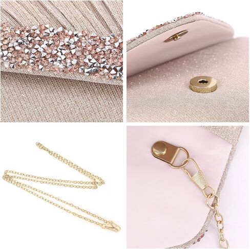 Naimo Flap Dazzling Clutch Bag Evening Bag With Detachable Chain in Kuwait