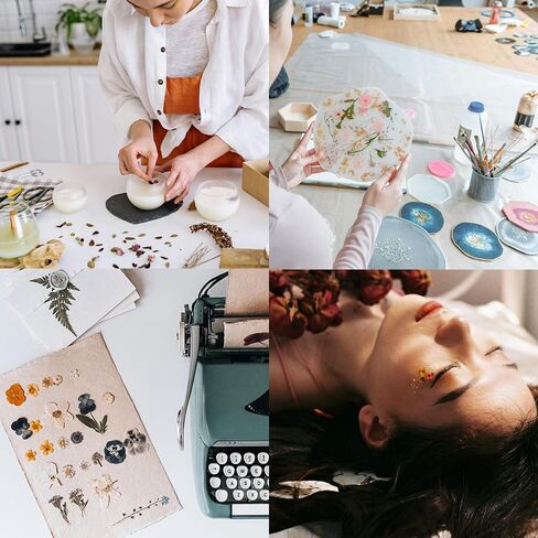 420 قطعة من الزهور المجففة، زهور مجففة صغيرة لإكسسوارات الراتنج المصنوعة من الراتنج، زهور طبيعية مجففة صغيرة لصنع الشموع، فن الأظافر، أقراط المجوهرات الإيبوكسي. in Kuwait