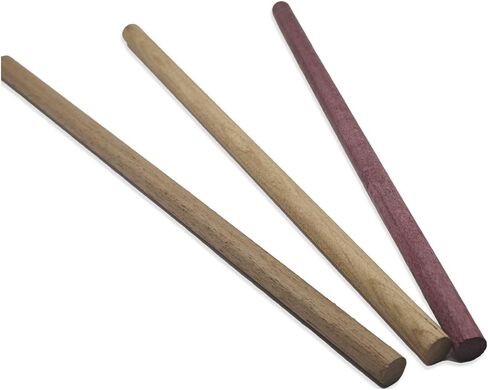 WDJIMLP Wood Pin Bar Locator Bar - الجوز والكرز والشيزو، 1/2 × 12 بوصة، لكتل ​​نحت الخشب المستديرة غير المكتملة، العصي الخشبية المستديرة، الخشب الصلب الطبيعي المجفف بالدبابيس (عبوة من 3) in Kuwait