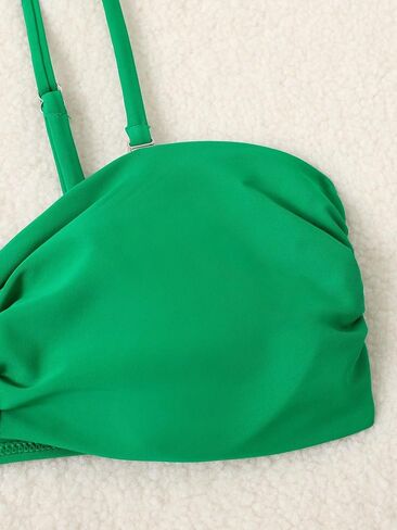 OYOANGLE Women's 3 Piece Bikini Set Swimsuit V Wired Bikini Bathing Suit with Twist Beach Skirt in Kuwait