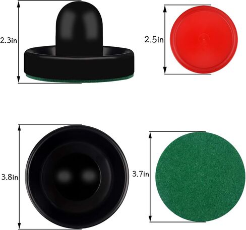Air Hockey Pushers and Red Air Hockey Pucks, Goal Handles Paddles Replacement Accessories for Game Tables (4 Striker, 4 Puck Pack) in Kuwait