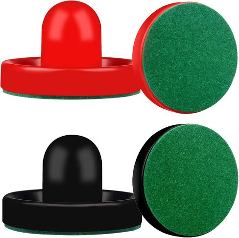 Air Hockey Pushers and Red Air Hockey Pucks, Goal Handles Paddles Replacement Accessories for Game Tables (4 Striker, 4 Puck Pack) in Kuwait