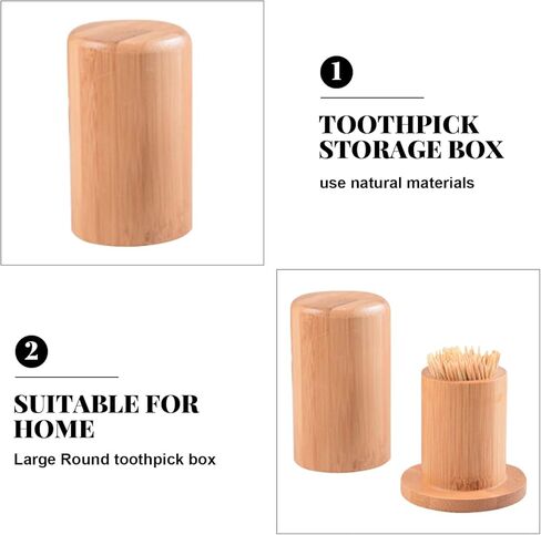 أصحاب المسواك الخيزران مسواك موزع حاوية علب خشبية قابلة لإعادة الاستخدام المسواك حامل لتصميم المنزل الفريد الديكور هدية غير عادية in Kuwait