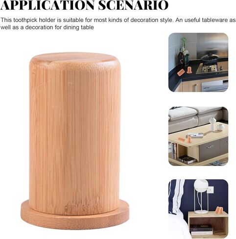 أصحاب المسواك الخيزران مسواك موزع حاوية علب خشبية قابلة لإعادة الاستخدام المسواك حامل لتصميم المنزل الفريد الديكور هدية غير عادية in Kuwait