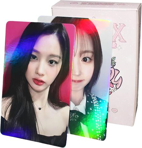 NMIXX Photocards 50pcs NMIXX Laser Photo Cards Holo Effect Album Cards Gift for Fans Daughter Collection Cards in Saudi Arabia