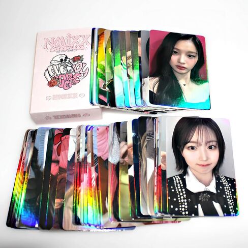 NMIXX Photocards 50pcs NMIXX Laser Photo Cards Holo Effect Album Cards Gift for Fans Daughter Collection Cards in Saudi Arabia
