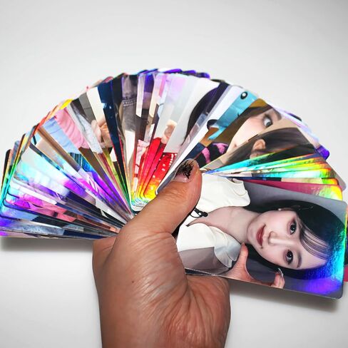 NMIXX Photocards 50pcs NMIXX Laser Photo Cards Holo Effect Album Cards Gift for Fans Daughter Collection Cards in Saudi Arabia