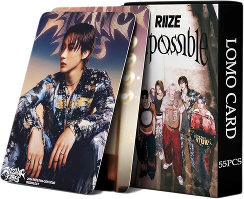 RIIZE Photocards Kpop RIIZE Impossible Album Photo Cards 55PCS RIIZING Lomo Cards Kpop Merch Gift for RIIZE Fans in Saudi Arabia