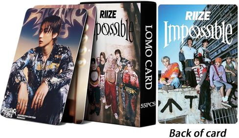 RIIZE Photocards Kpop RIIZE Impossible Album Photo Cards 55PCS RIIZING Lomo Cards Kpop Merch Gift for RIIZE Fans in Saudi Arabia