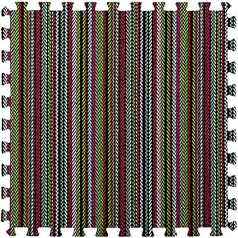 10 Pcs Plaid Interlocking Foam Mats Cotton Linen Foam Floor Mats Bohemian Style Interlocking Carpet Tiles for Home Gym, Floor Protection, Yoga, Fitness, Playroom, Exercise (Plaid Beige) in Saudi Arabia
