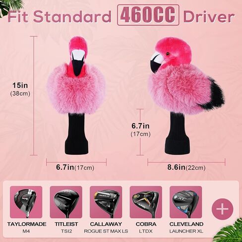 mytag Funny Golf Club Head Covers, Animal Plush Driver Headcover, Golf Headcover Fits Standard 460cc Driver Head in Saudi Arabia