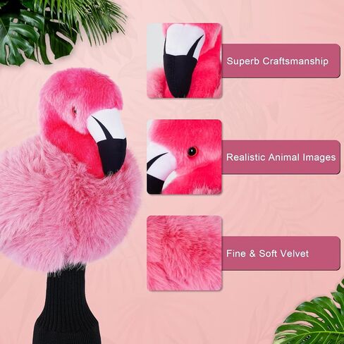 mytag Funny Golf Club Head Covers, Animal Plush Driver Headcover, Golf Headcover Fits Standard 460cc Driver Head in Saudi Arabia
