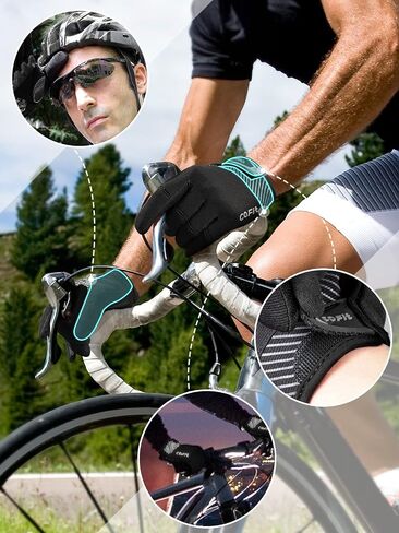 COFIT Anti-Slip Cycling Gloves for Men Women, Touchscreen Breathable Gloves Mountain Bike Gloves for BMX ATV MTB Riding, Road Racing, Bicycle, Climbing, Boating in Kuwait