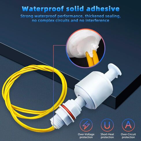 DP5200 Plastic PP Float Switch，6pcs DP5200 Vertical Float Fish Tank Liquid Water Level Sensor Switch for Bilge Pump Water Tank Aquarium in Saudi Arabia