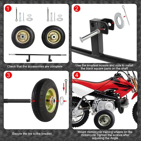 FLYPIG CRF50 XR 50 XR50 Training Wheels Kit For Honda CRF Z50 Z50R DR49 50cc QG-210 Kids Mini Pit Bikes Motorcycle Adjustable 2-Wheel Bicycle Parts in Saudi Arabia