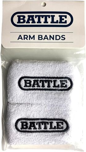 أحزمة ذراع سميكة لكرة القدم من Battle Sports - أربطة معصم لكرة القدم، أربطة عالية الأداء مع مادة فائقة النعومة للتخلص من العرق والحفاظ على جفاف اليدين - تتضمن شريطين للمعصم in Saudi Arabia