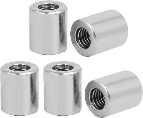 uxcell M6 Round Connector Nuts, 304 Stainless Steel Coupling Nut 14.0mm/0.55inch Length,Pack of 5 in Saudi Arabia