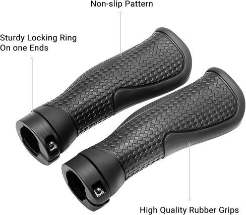Himiway Bike Handlebar Grips, Ergonomic Bike Grips, Lock on Rubber Bicycle Handle Grip, Non-Slip Comfort Bike Grip Protector for E-Bike Scooter Foldable Bicycle in Kuwait