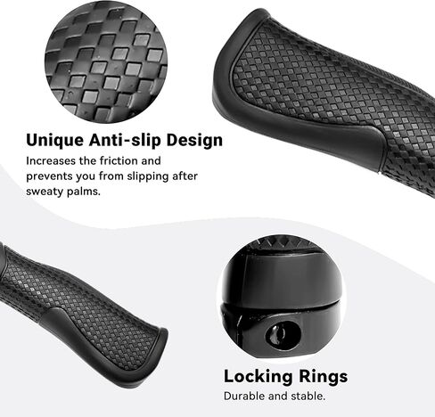 Himiway Bike Handlebar Grips, Ergonomic Bike Grips, Lock on Rubber Bicycle Handle Grip, Non-Slip Comfort Bike Grip Protector for E-Bike Scooter Foldable Bicycle in Kuwait
