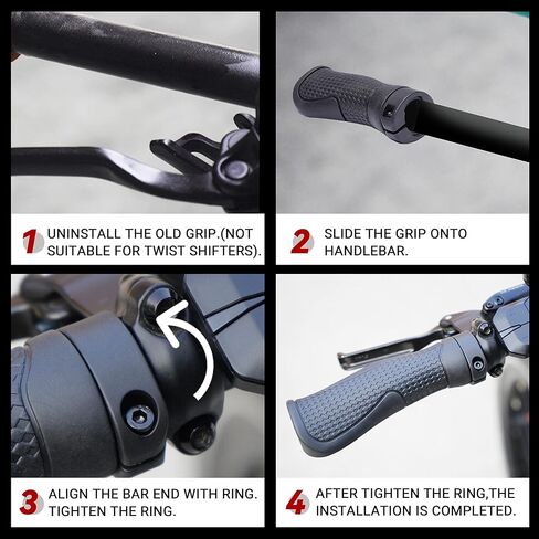 Himiway Bike Handlebar Grips, Ergonomic Bike Grips, Lock on Rubber Bicycle Handle Grip, Non-Slip Comfort Bike Grip Protector for E-Bike Scooter Foldable Bicycle in Kuwait