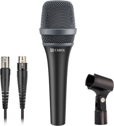 CAROL Dynamic Microphone Vocal with Super-Cardiod Unidirectional, Top Choice for Live Stage Performance Noise Cancelling AHNC Technology, AC-900S Black in Saudi Arabia