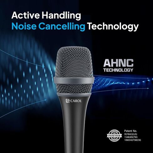 CAROL Dynamic Microphone Vocal with Super-Cardiod Unidirectional, Top Choice for Live Stage Performance Noise Cancelling AHNC Technology, AC-900S Black in Saudi Arabia
