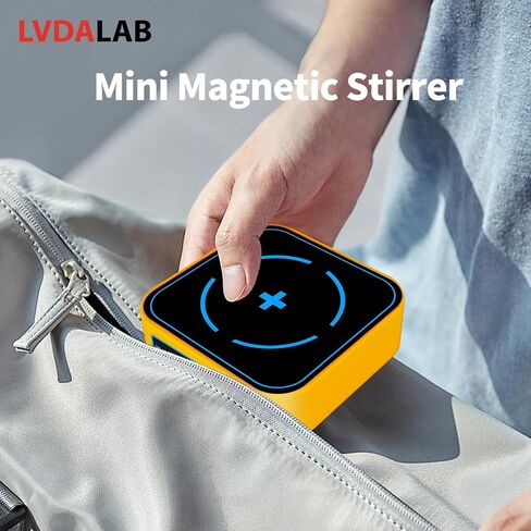 Magnetic Stirrer 3000RPM, Magnetic stir Plate with Stir Bar and 5 Gear Speed Adjusting, Mini Magnetic Mixer Lab Stirrers, Max Stirring Capacity 2000ml-Yellow in Saudi Arabia