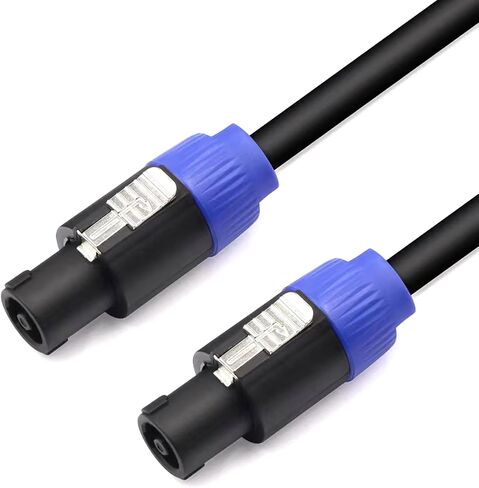كابل مكبر الصوت إلى مكبر الصوت، (2 حزمة 50 قدم) سلك صوت احترافي بقياس 12 AWG سلك كابل مكبر صوت DJ مع قفل ملتوي - 2 موصل in Saudi Arabia