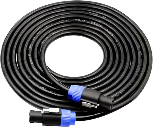 كابل مكبر الصوت إلى مكبر الصوت، (2 حزمة 50 قدم) سلك صوت احترافي بقياس 12 AWG سلك كابل مكبر صوت DJ مع قفل ملتوي - 2 موصل in Saudi Arabia