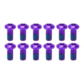 Bike Disc Brake Rotor Bolts, 12 Pcs Aluminium Alloy Bike Disc Brake Rotor Bolts Bike Disc Brake Rotor Bolts Screws for ()