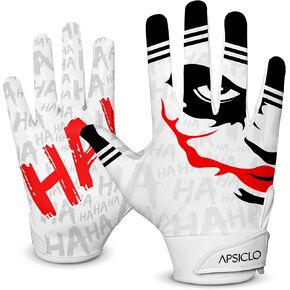 Football Receiver Gloves Sticky Silicone Grip Youth - Adult & Kids Sizes