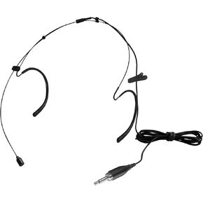 Single Ear Hanging Headset Microphone (for 3.5mm Plug with Thread Type +1/4" Plug Black)