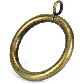 Thick Metal Curtain Rings,1.5-Inch Inner Diameter, 0.24-Inch Wire Diameter Fit up 1.2-inch Rod (Black-40pcs)