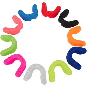 Sports Mouth Guards Gum Mouthguard Teeth Armor Game Guard for Boxing Basketball Football Hockey Karate Basketball Rugby Match (Multiple Color) (Uniform Size, Count, 20)